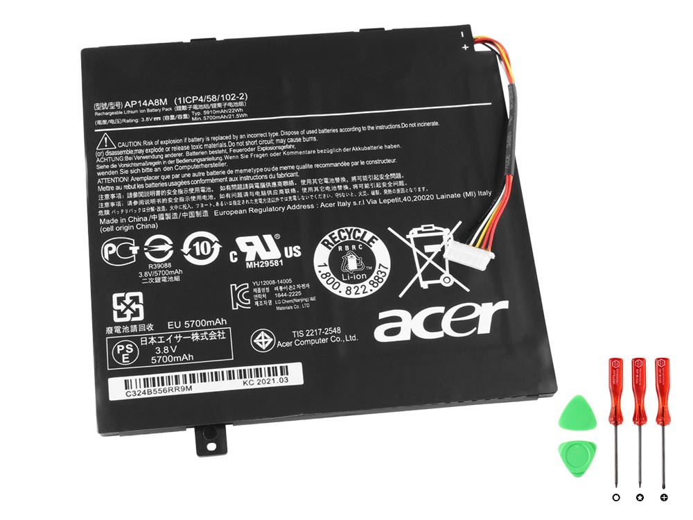 Original 22Wh 5910mAh 3Cell Battery Acer AP14A8M