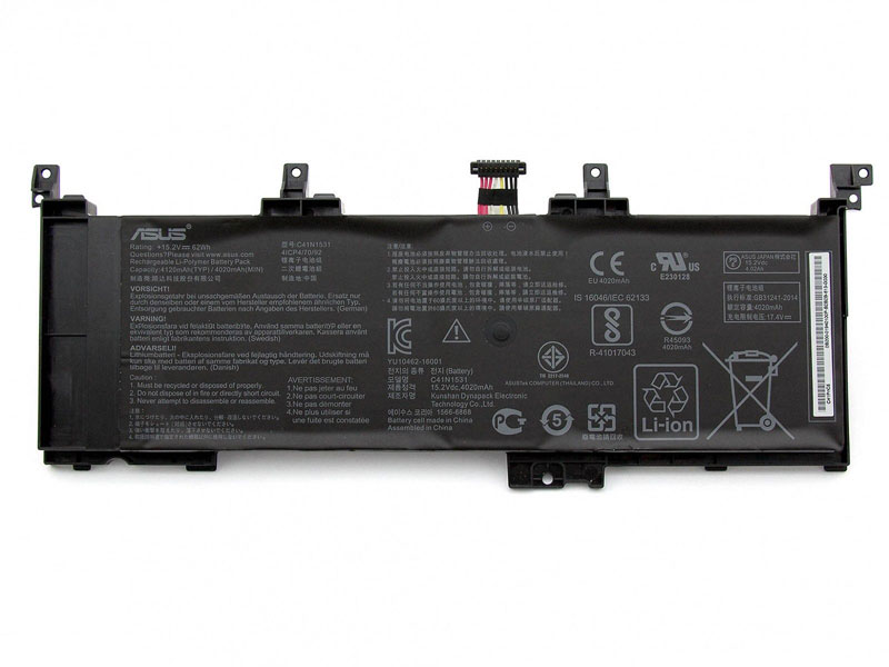 Original 4020mAh 62Wh 4 Cell Asus ROG GL502VS Battery