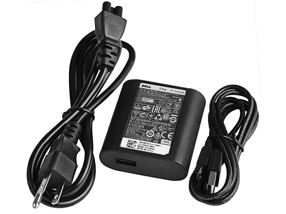 Original 24W Micro USB Dell Venue 11 Pro 7140 AC Adapter Charger
