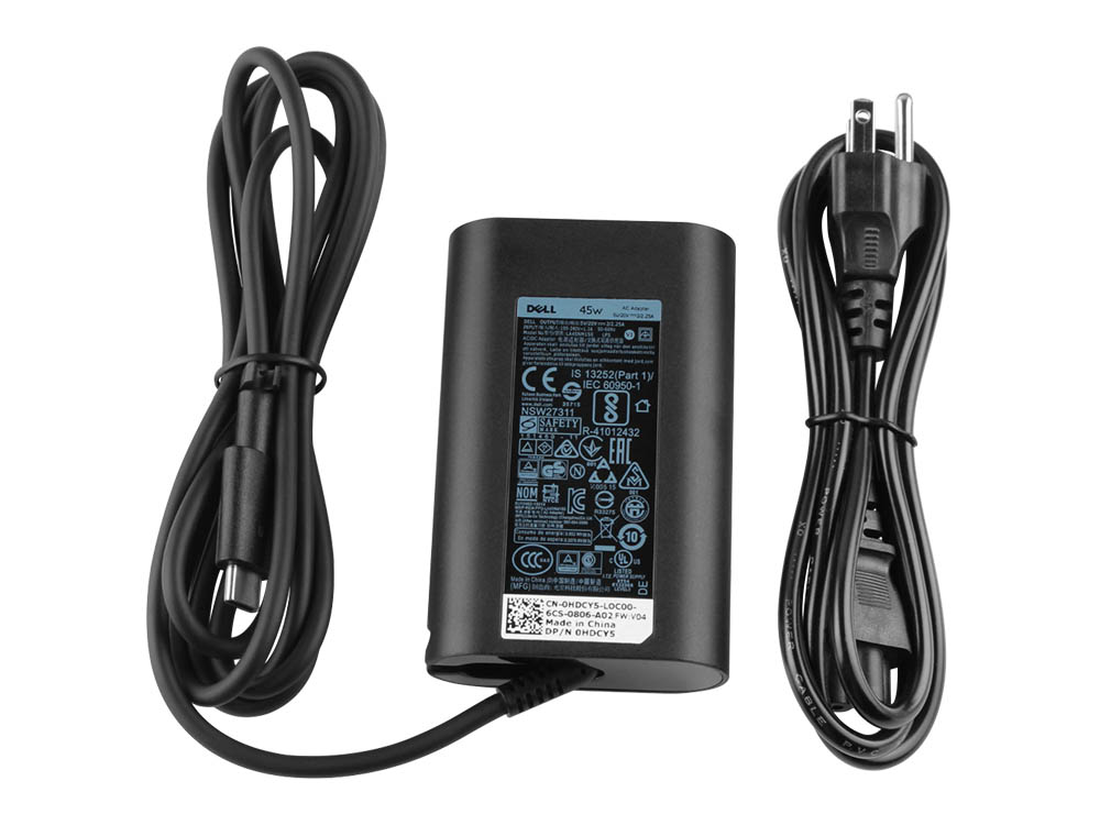 45W Dell Inspiron 12 5280 T03J001 AC Adapter Charger + Cord