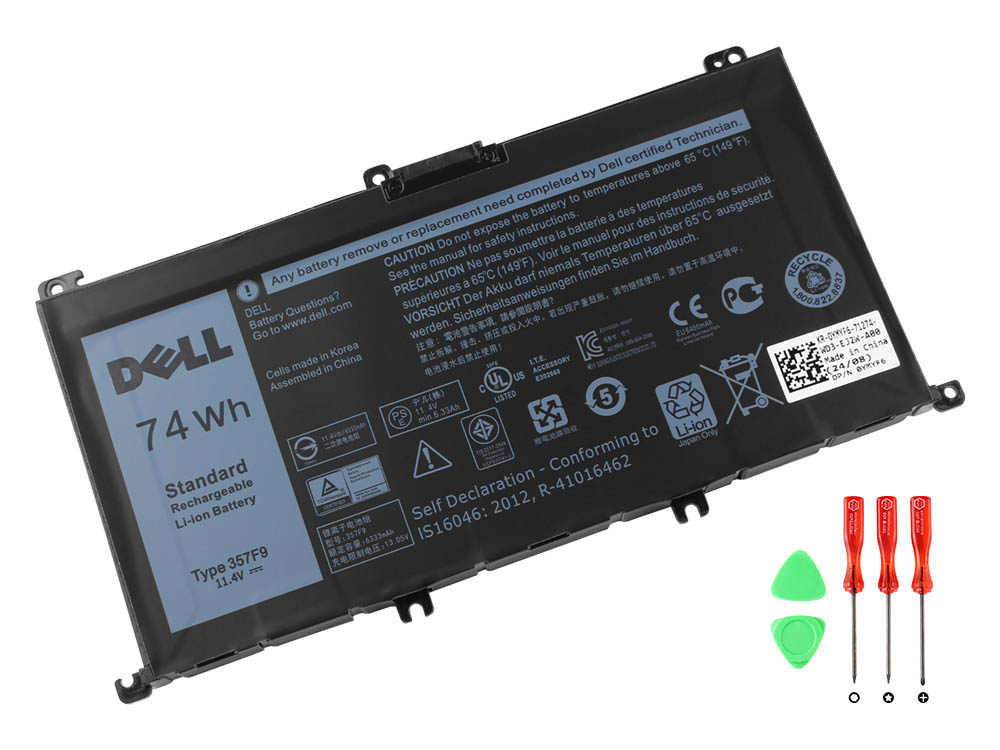 Original 74Wh 6400mAh 6 Cell Dell 00GFJ6 Battery