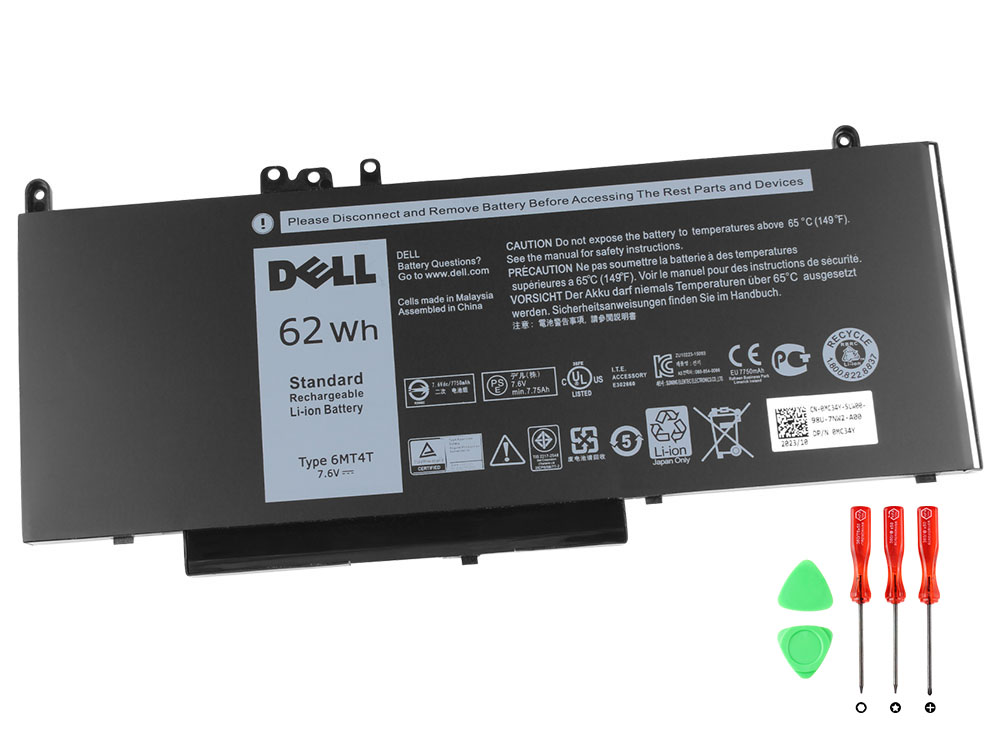 Original 62Wh 4-Cell Dell 6MT4T 06MT4T 7V69Y Battery