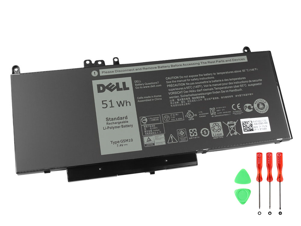 Original 51Wh 4-Cell Dell F5WW5 K9GVN R9XM9 YM3TC Battery