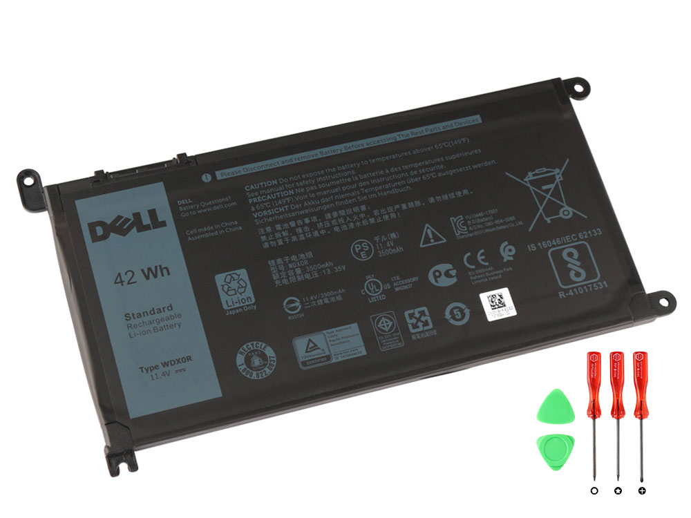 Original 3500mAh 42Wh 3-Cell Dell 0WDX0R Battery