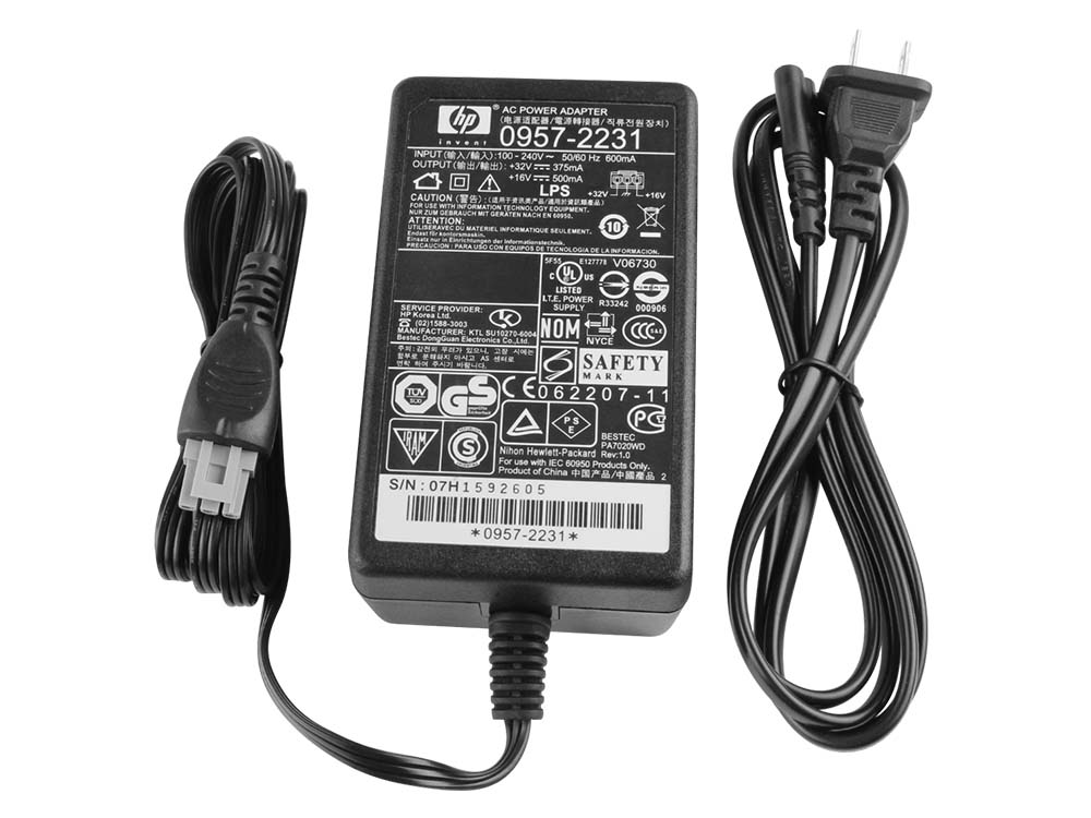 12W Charger HP Photosmart C8183 Printer AC Adapter