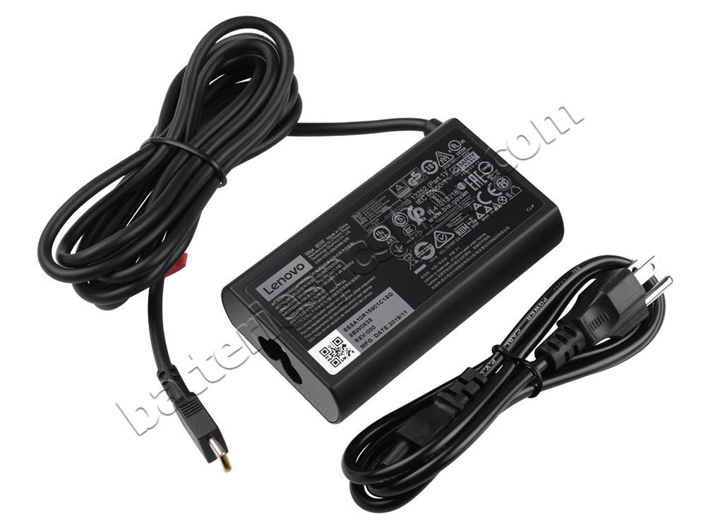 65W USB-C Lenovo IdeaPad 3 CB 11AST5-MT 82H4 AC Adapter Charger