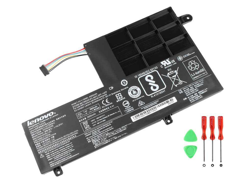 Original 30Wh 4050mAh 2 Cell Battery Lenovo 5B10G78612 5B10G78610