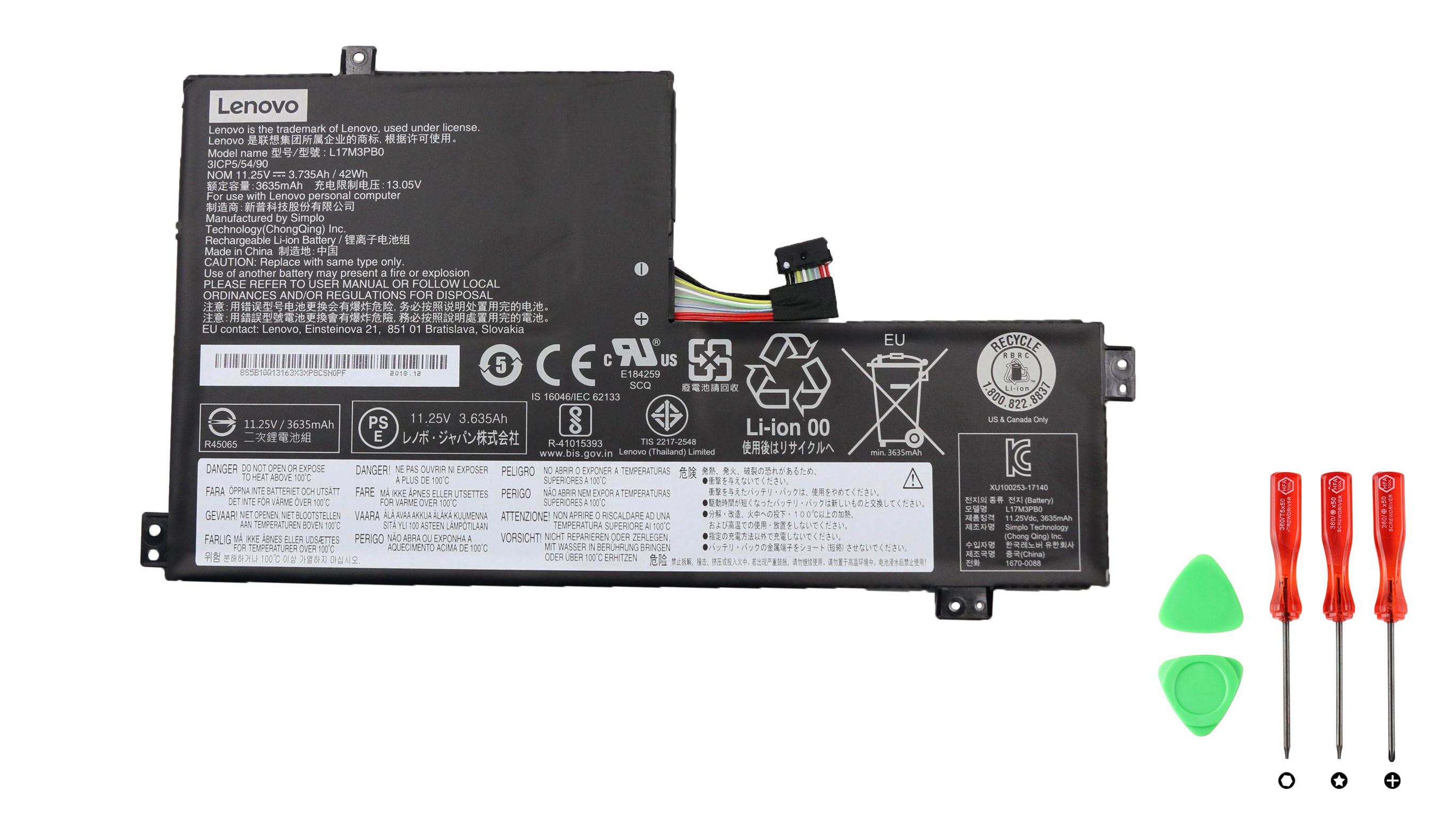 Original Battery Lenovo 100e Chromebook 2nd Gen 81MA 3685mAh 42Wh