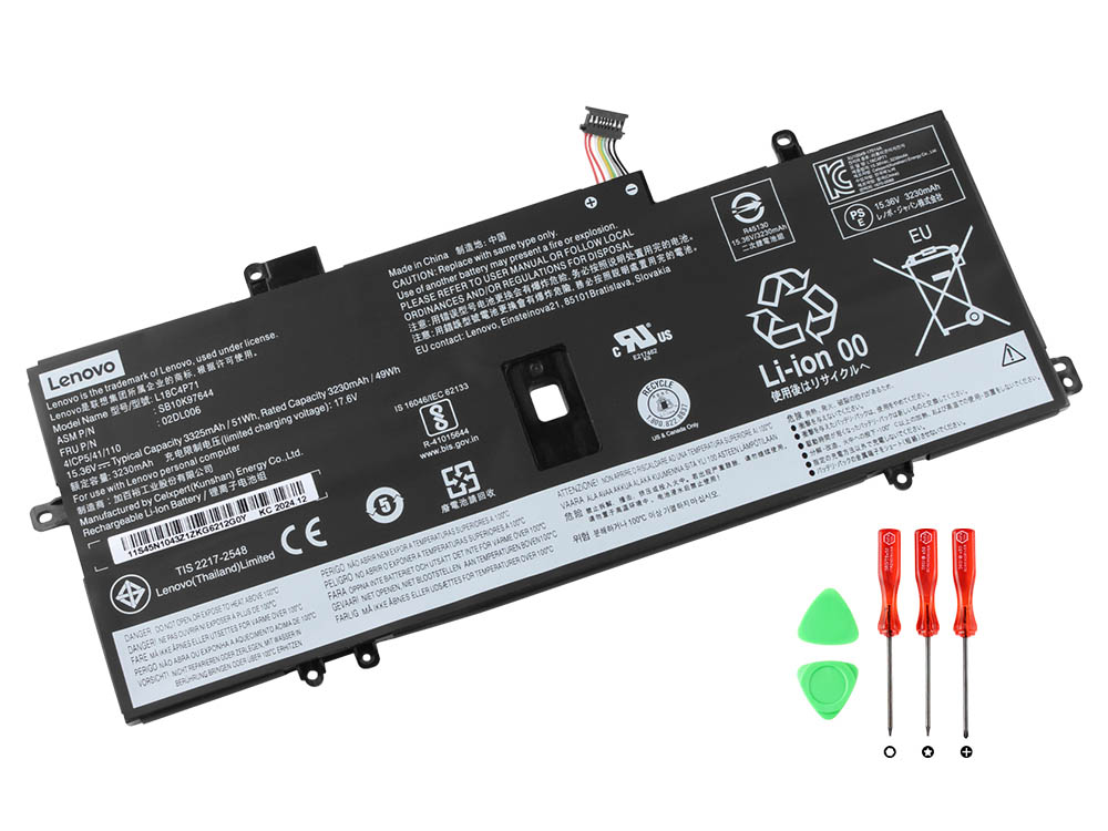Original Battery Lenovo 02DL004 02DL005 02DL006 3312mAh 51Wh