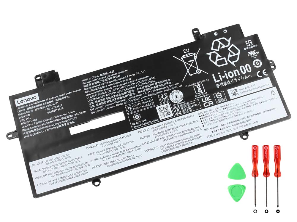 Original Battery Lenovo 5B10w13973 5B10W13974 5B10W13975 3695mAh 57Wh