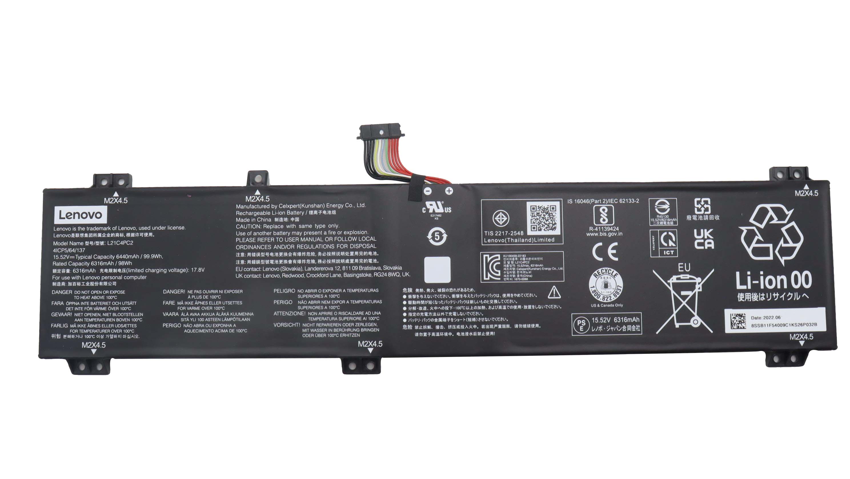 Original Battery Lenovo 5B11N51731 5B11N51742 5B11N51743 6440mAh 99.9Wh